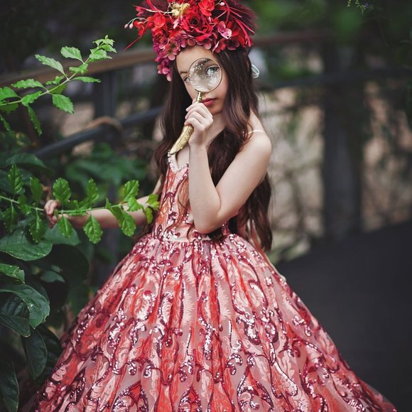 Bentley+Lace Couture Queen of Hearts Gown Size 12 (Fits 12-14) EUC STUNNING - Picture 4 of 4